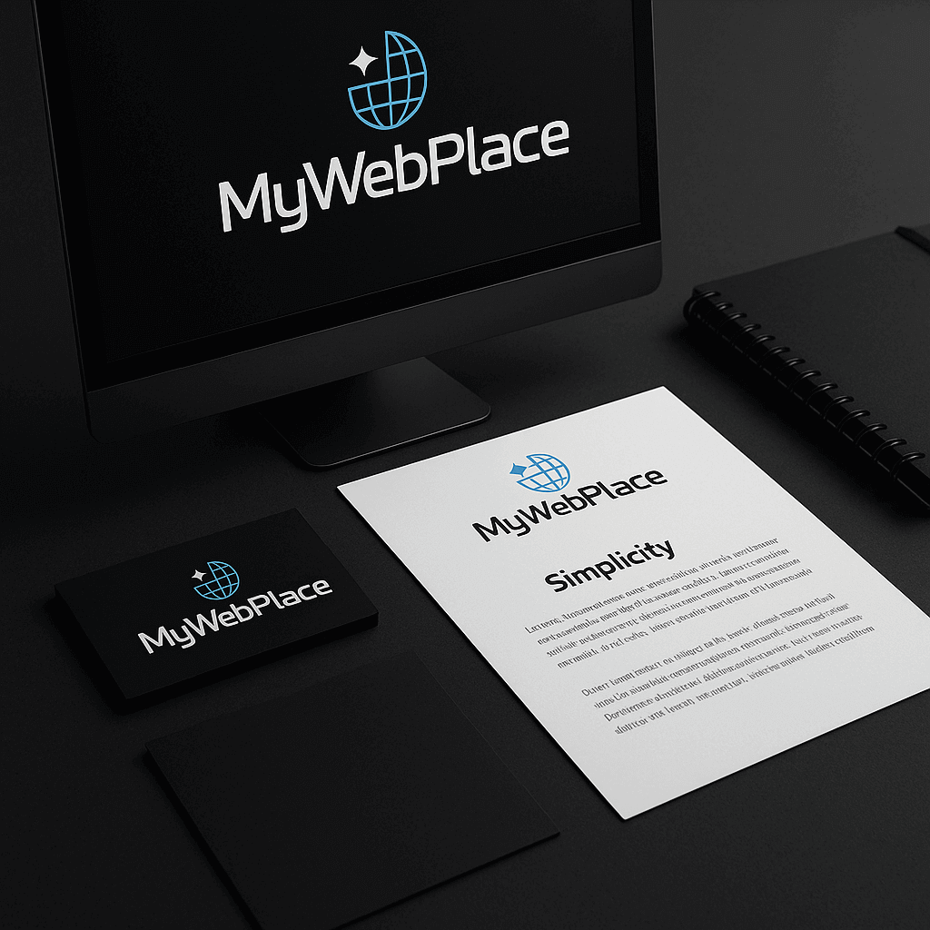 Exemple de création graphique avec logo et supports professionnels personnalisés
