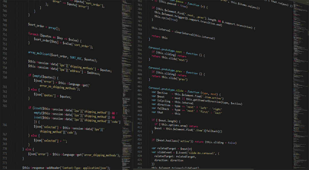 Création de site internet professionnel – Vue de code source pour site WordPress